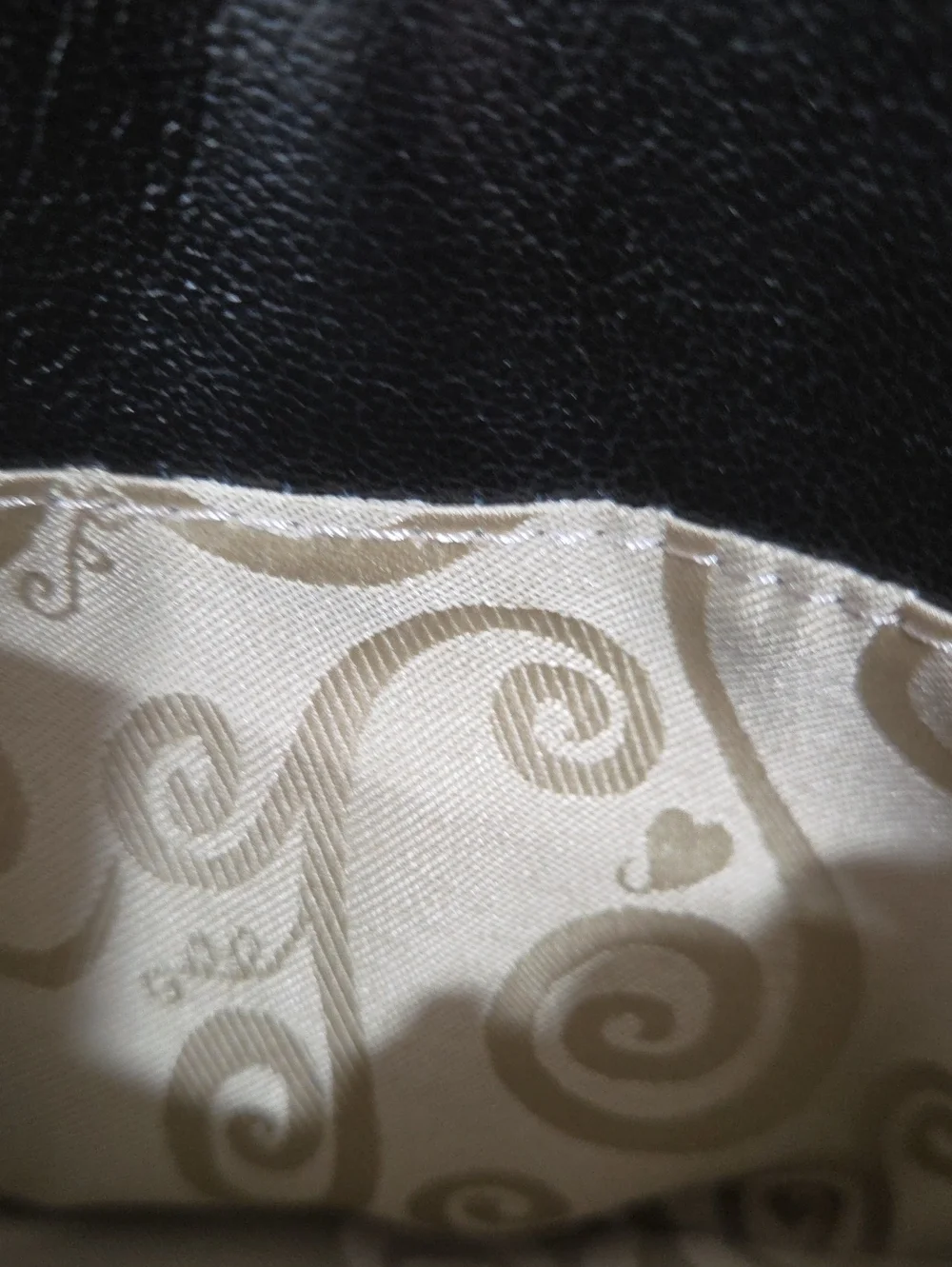 Brighton Black Floral Appliqué Shoulder Bag